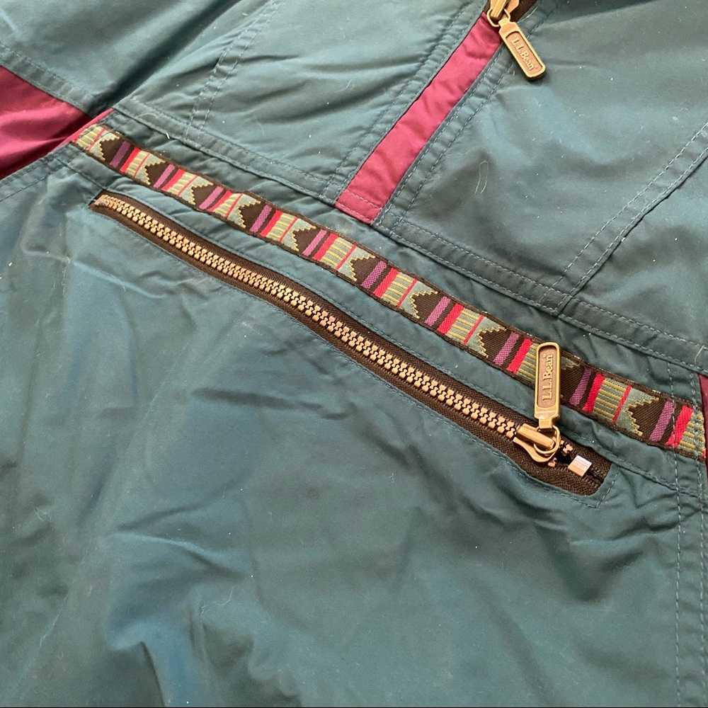 LL Bean Vintage Aztec Colorblock Insulated Pullover - Picture 4 of 9